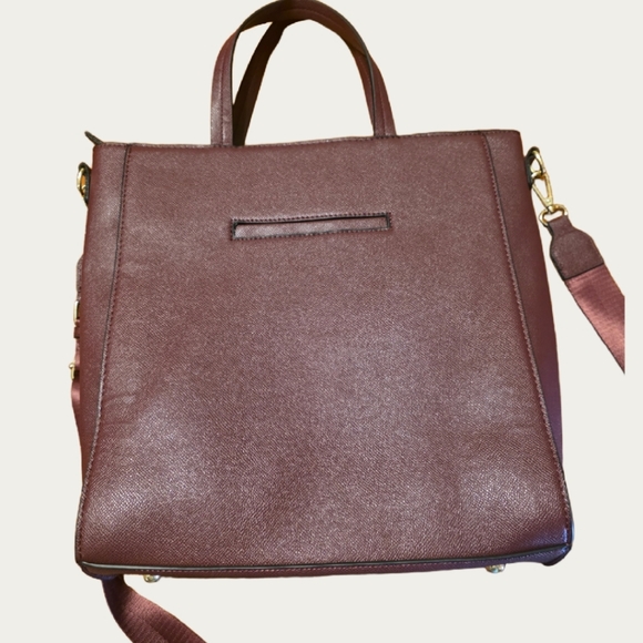 100th Anniversay London Fog Sophia Studded Tote Bag In Plum - Picture 5 of 17